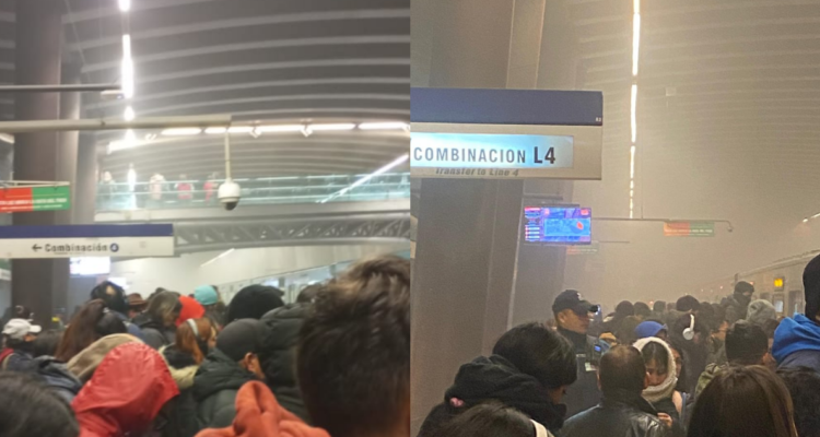 Cierran estación Vicente Valdés (L4) del Metro por arco eléctrico que generó humo