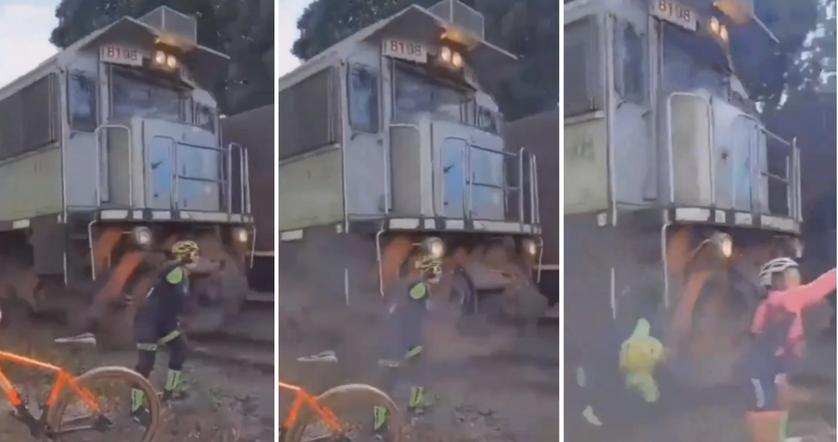 Mujer es brutalmente golpeada por tren en Brasil al posar demasiado cerca de las vías para una selfie