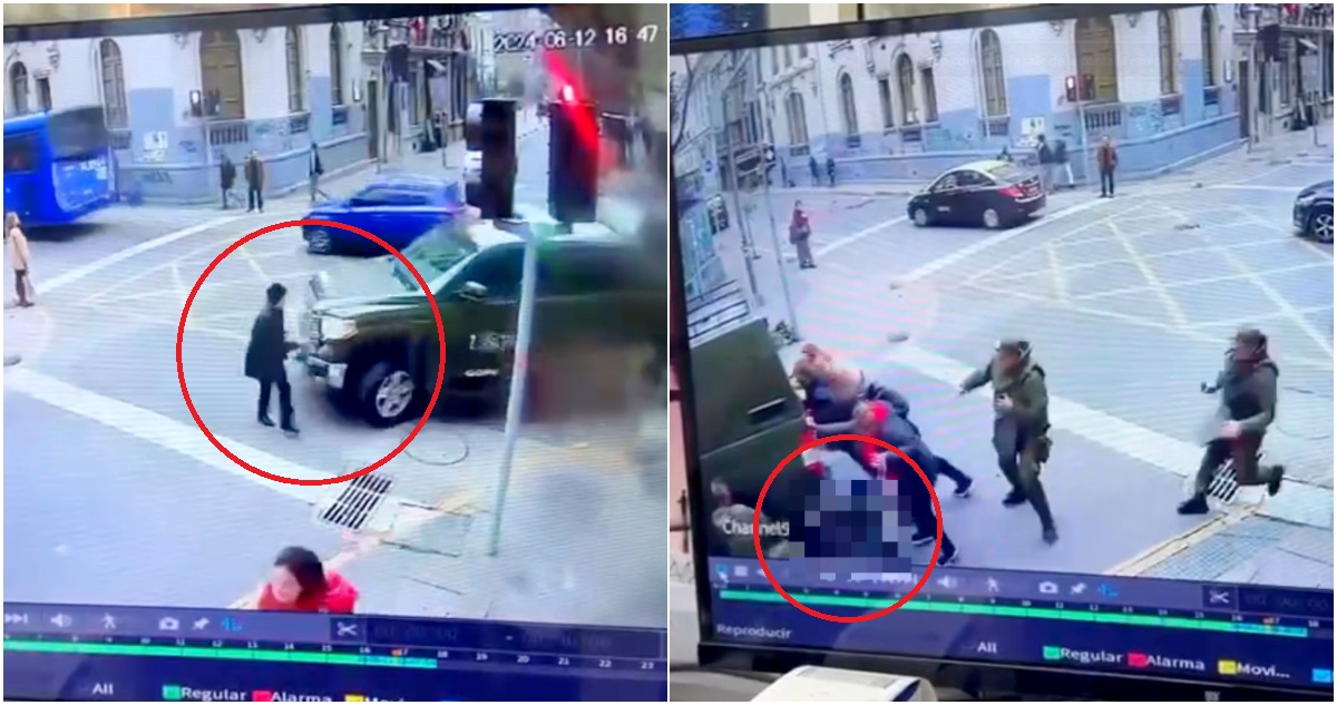 Mujer muere tras ser atropellada por camioneta del GOPE de Carabineros en pleno centro de Santiago