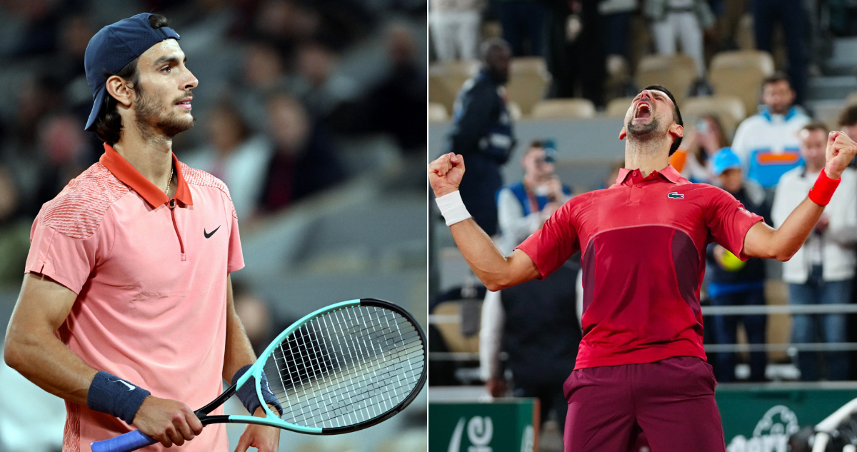 Lorenzo Musetti se derrite por Novak Djokovic en Roland Garros.