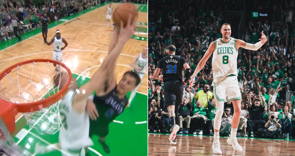 Porzingis machacó a Dallas Mavericks junto a Boston Celtics.