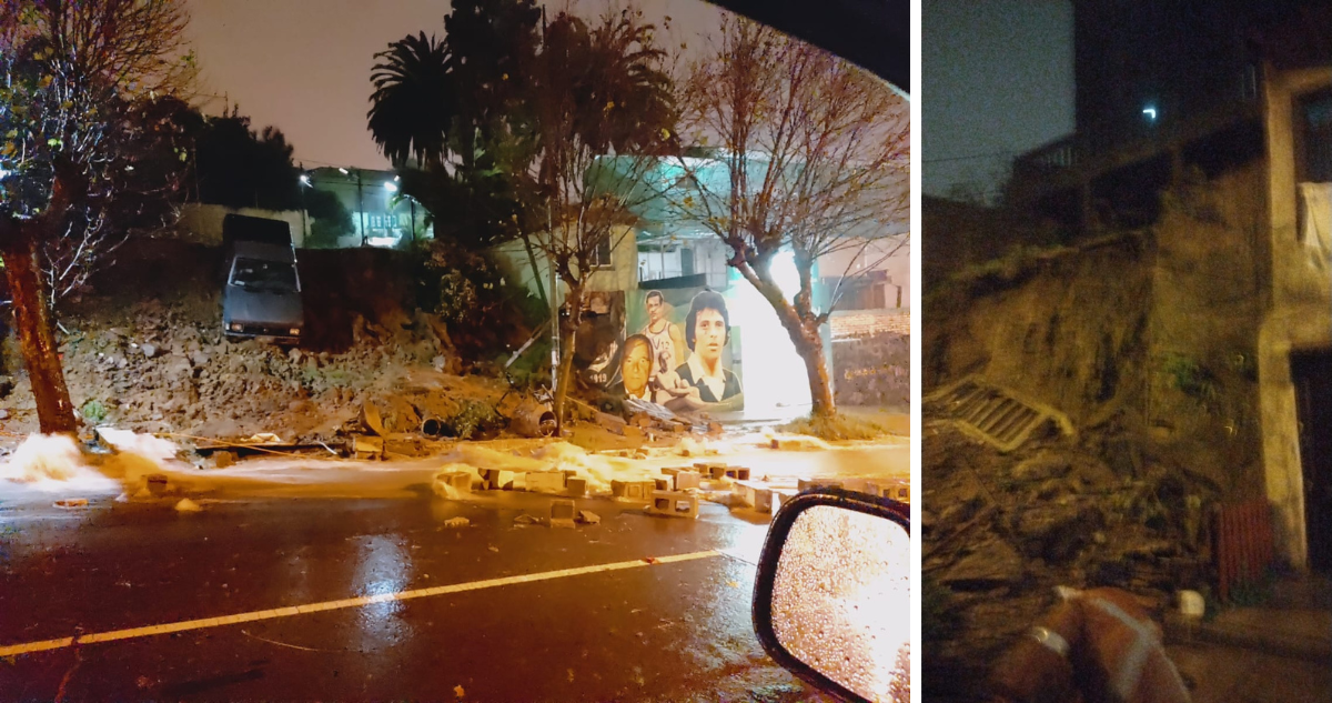 Sistema frontal deja estragos en Valparaíso: cortes de ruta y deslizamientos de tierra marcan la noche