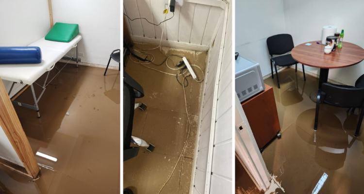 Cesfam en Lota permanecerá cerrado por más de un mes tras ser gravemente afectado por inundaciones