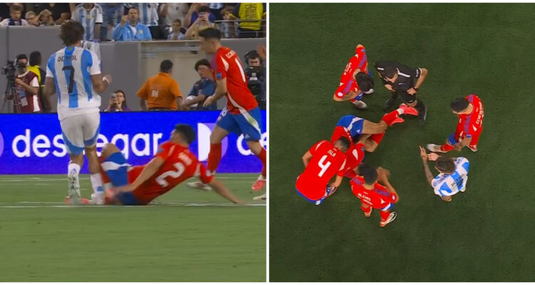 patadón de Paul a Gabriel Suazo La Roja Chile Argentina