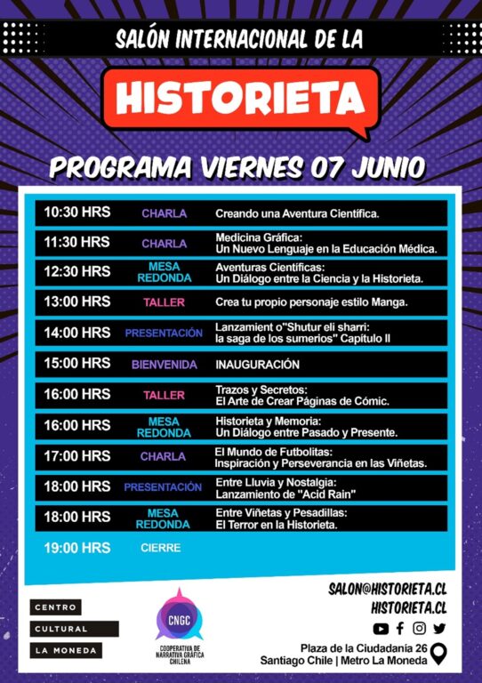 programacion salon internacional de la historieta