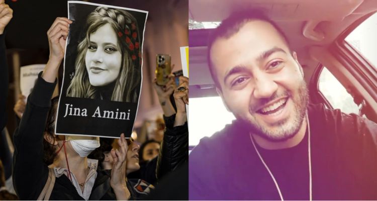 Mahsa Amini (izquierda) y rapero iraní Toomaj Salehi (derecha)