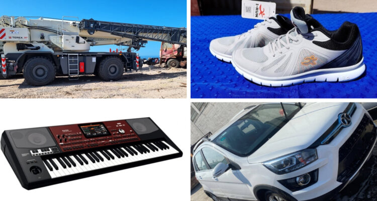 Una grúa telescópica, autos, cientos de zapatos y más: revisa las fechas del nuevo remate de Aduanas