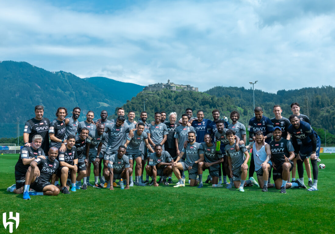 René Díaz en una pretemporada del Al-Hilal en Salzburgo, Austria