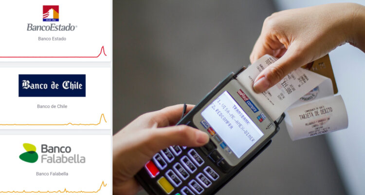 Reportan masiva caída de sistemas de bancos Falabella, BancoEstado, Banco de Chile y Santander