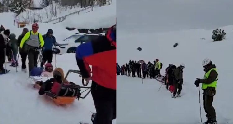 Rescatan a 20 turistas desde el Cajón del Maipo tras avalancha que los dejo atrapados en refugio