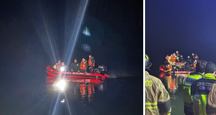 Labores por vehículo que cayó a Río Bueno en La Unión