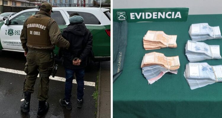 Carabinero de franco detiene a hombre que forcejeó y robó $7 millones a adulta mayor en Chillán