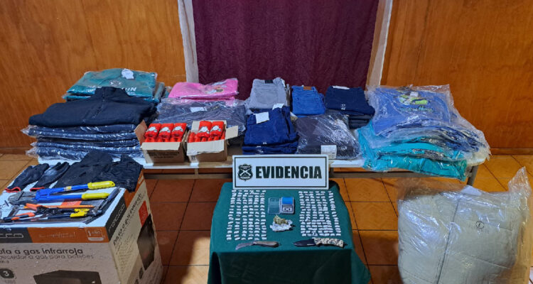 imagen de los elementos robados