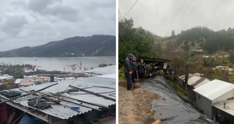 imágenes de san rosendo en medio de las lluvias