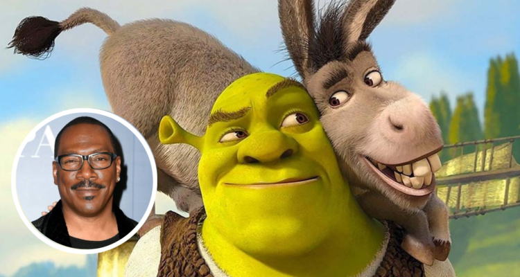 Poster Sherk y miniatura de Eddie Murphy en referencia a Sherk 5