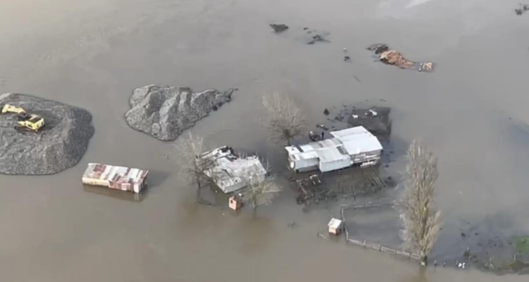 Imagen desde el aire de sistema frontal en La Araucanía