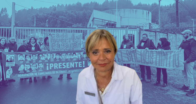 JVR y manifestantes afuera del SML protestando contra informe en favor de violador de DDHH.