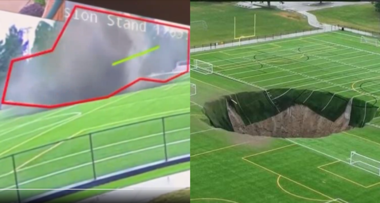 Socavón en cancha de EEUU