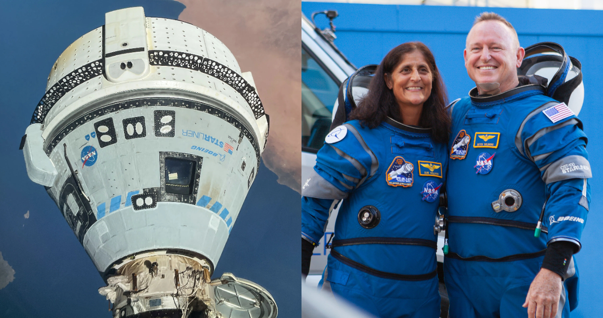 Cápsula y astronautas de Starliner