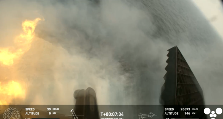 Starship, el enorme cohete de SpaceX que podría enviar humanos a Marte, logró su primer amerizaje en el océano durante su cuarta prueba.