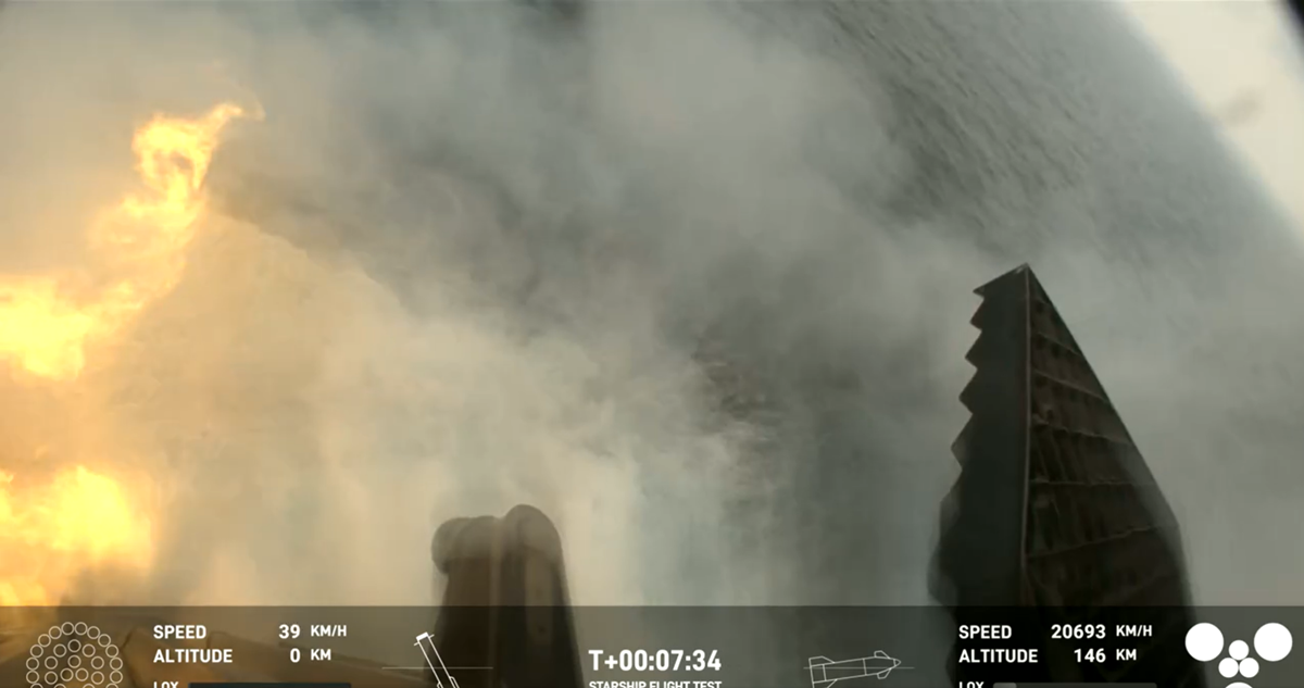 Starship, el enorme cohete de SpaceX que podría enviar humanos a Marte, logró su primer amerizaje en el océano durante su cuarta prueba.