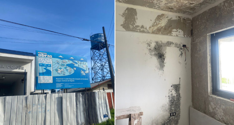 Comisión del GORE dio a conocer malas condiciones de nueva compañía de Bomberos en Negrete