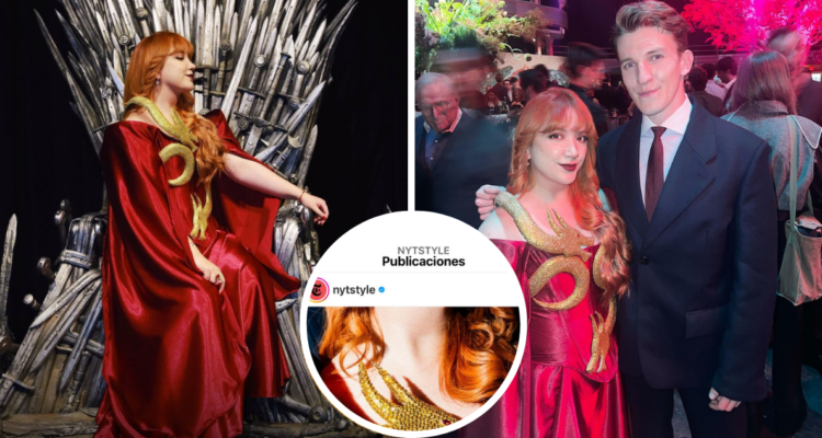 Chilena conquistó Avant Premiere de “Casa de Dragón” con vestido que destacó el The New York Times