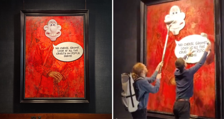 Vandalizan el primer retrato oficial del rey Carlos III exhibido en museo de Londres