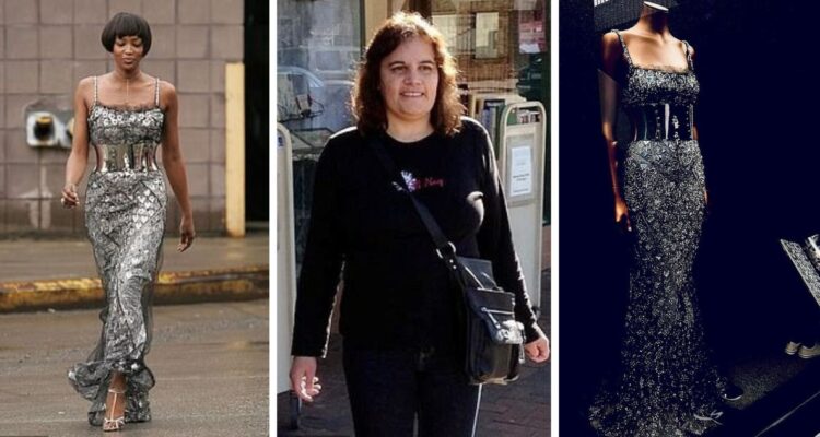 Vestido de Naomi Campbell tras agredir a nana chilena exhibido en Londres
