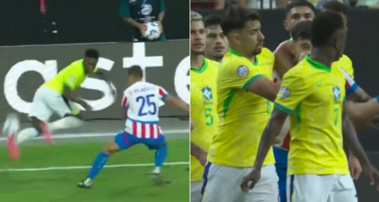 Vinicius y su show casi desataron una pelea en el Brasil-Paraguay de Copa América