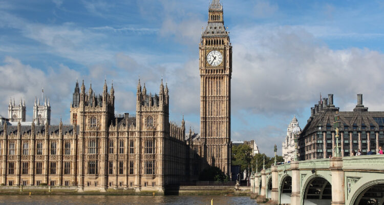 fotografía del palacio de Westminster