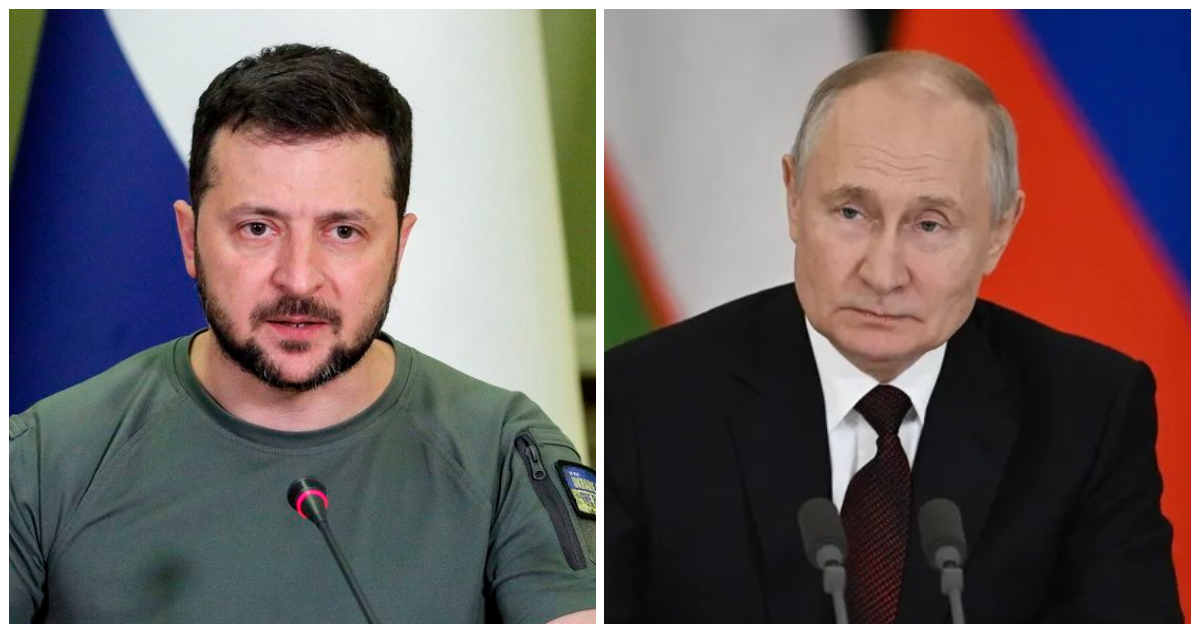 Volodimir Zelenski y Vladimir Putin