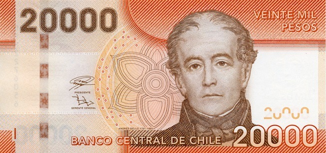 Cómo es el billete chileno de 20.000 pesos, qué personaje tiene y qué hay en su reverso.