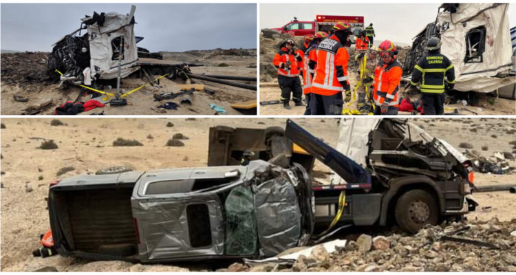 Dos muertos deja grave accidente en la Ruta 5 Norte a la altura de Caldera