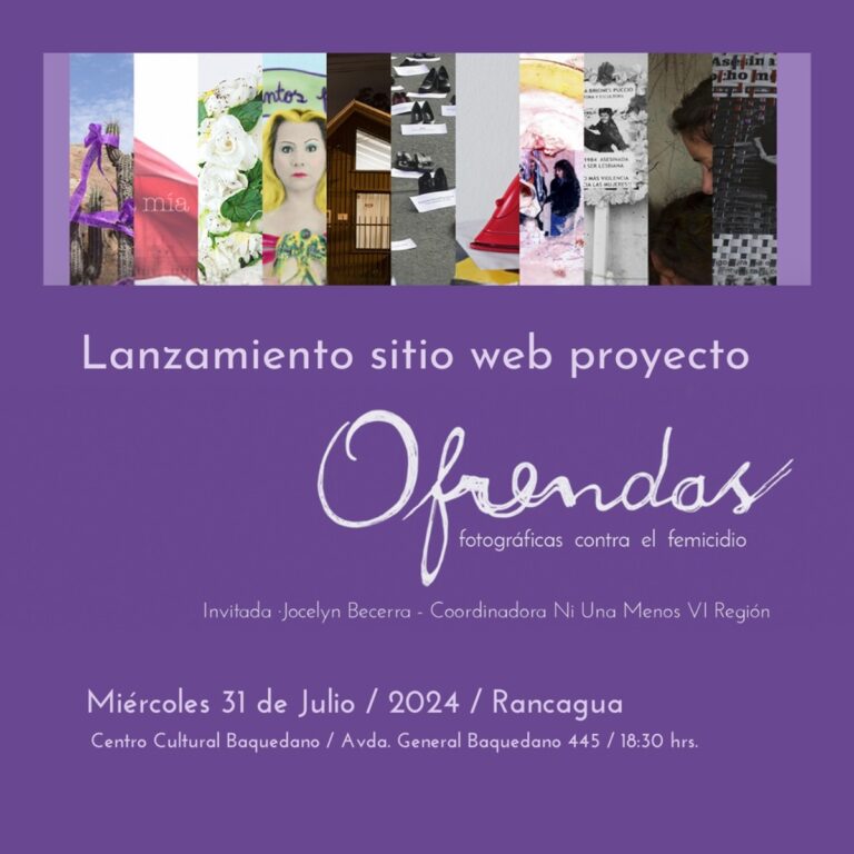 afiche ofrendas femicidio