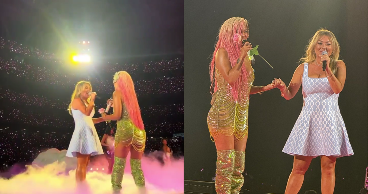 Amaia Montero junto a Karol G en su concierto en España