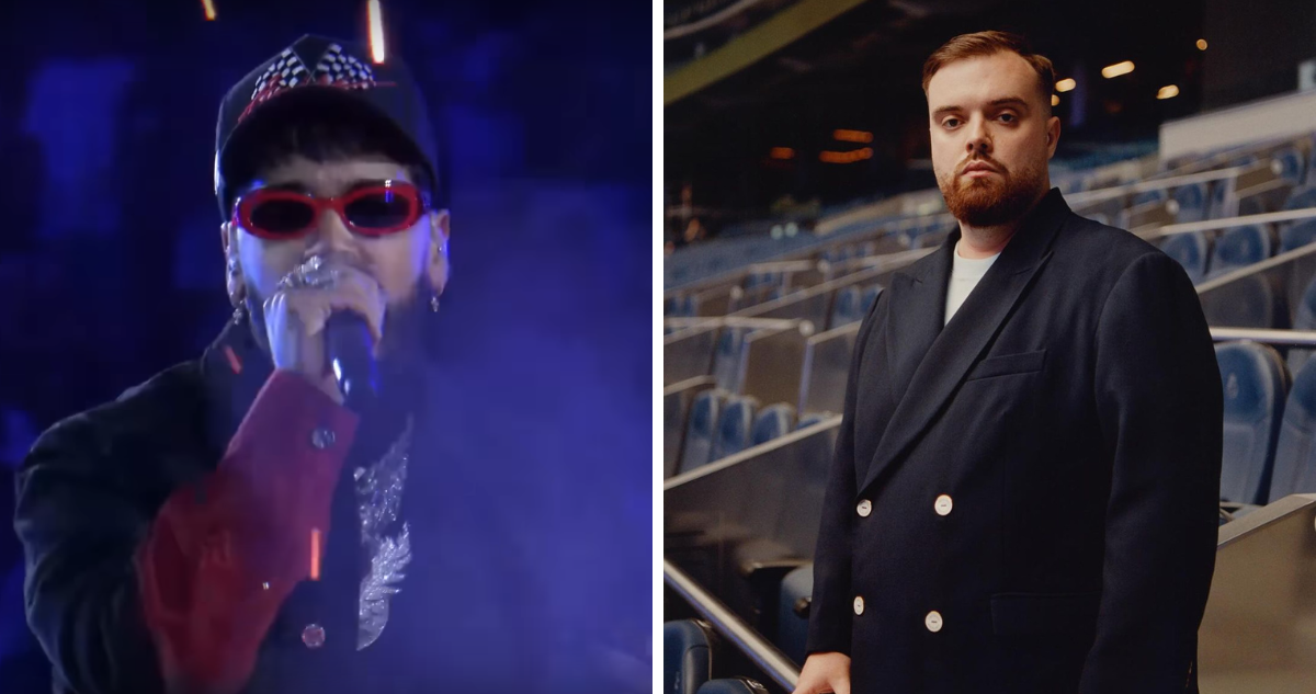 Anuel AA (izquierda) e Ibai Llanos (derecha) en referencia a descargo del cantante sobre problemas de audio en La Velada del Año 4