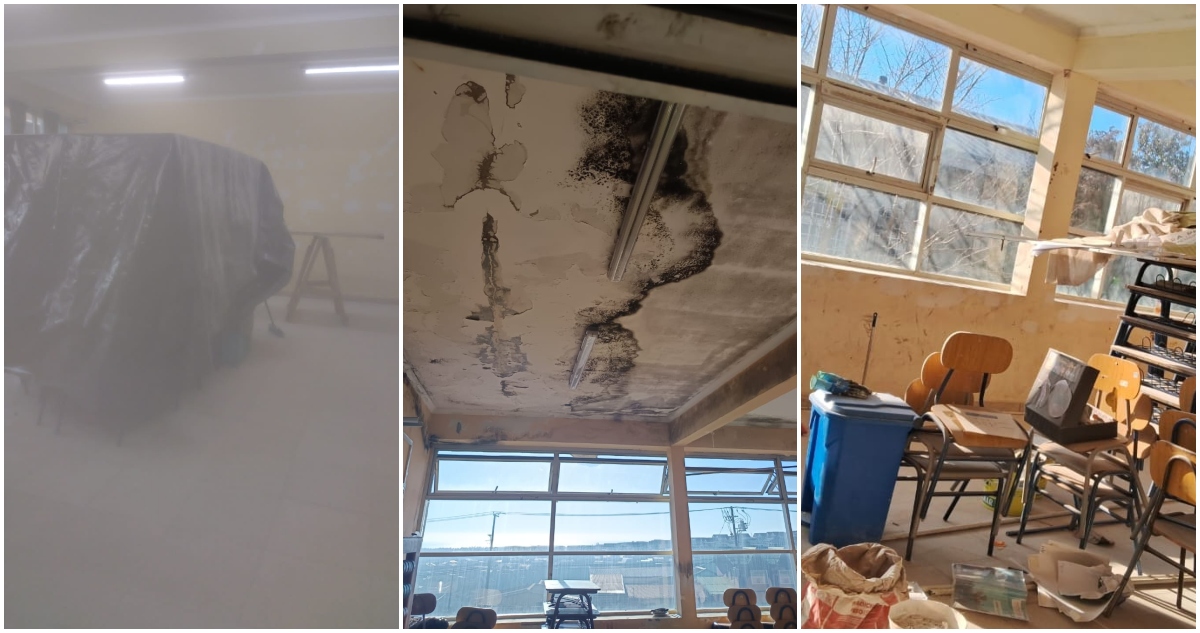 Apoderados denuncian que estudiantes aspiraron nube de polvo tóxico por trabajos en colegio de Talcahuano