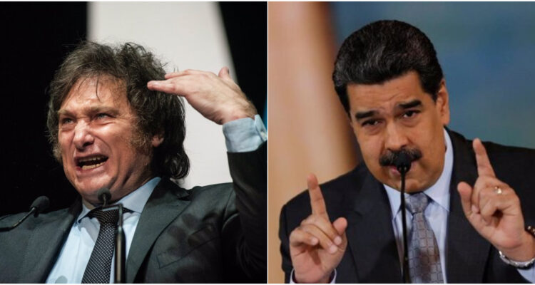 Javier Milei y Nicolás Maduro