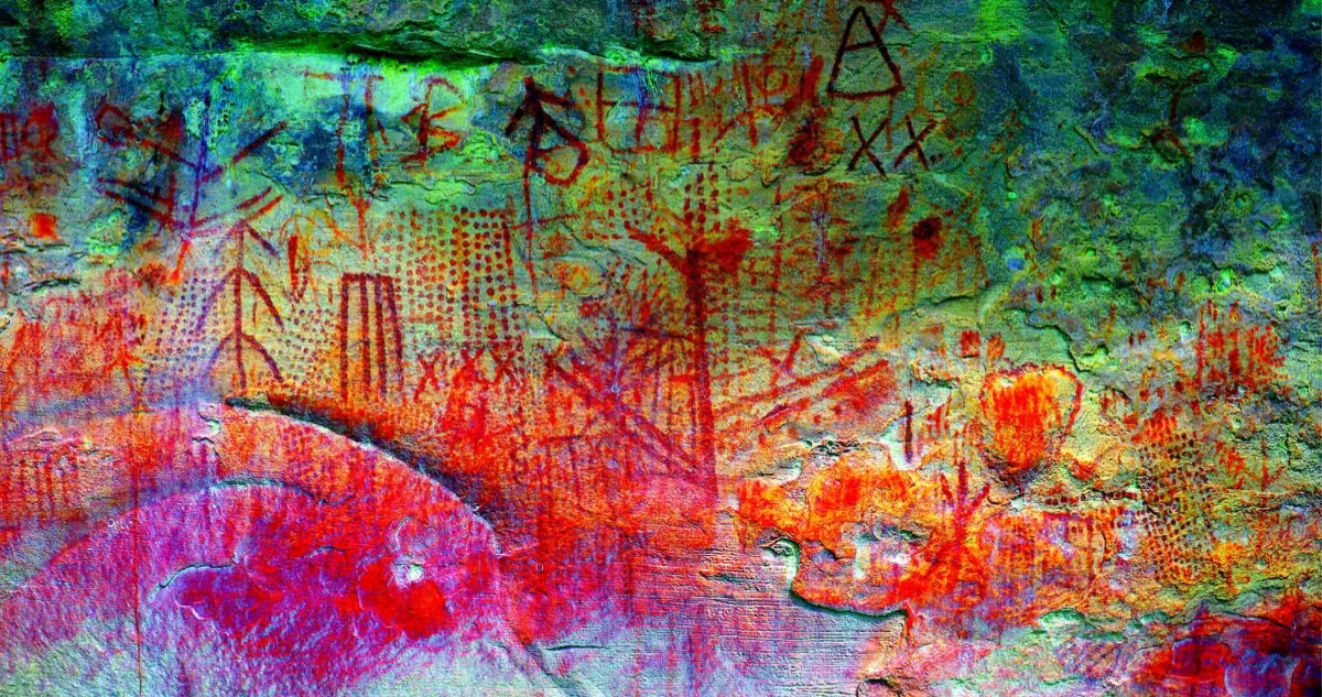 Arte rupestre encontrada en Venezuela