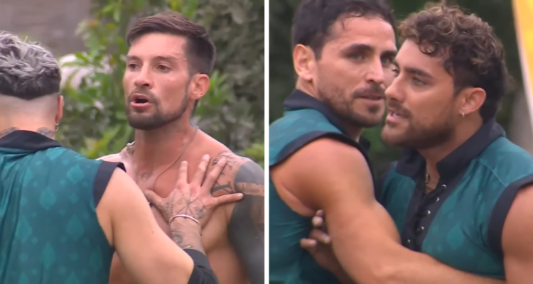 Luis Mateucci y Austin Palao en reality ¿Ganar o Servir? en referencia a altercado