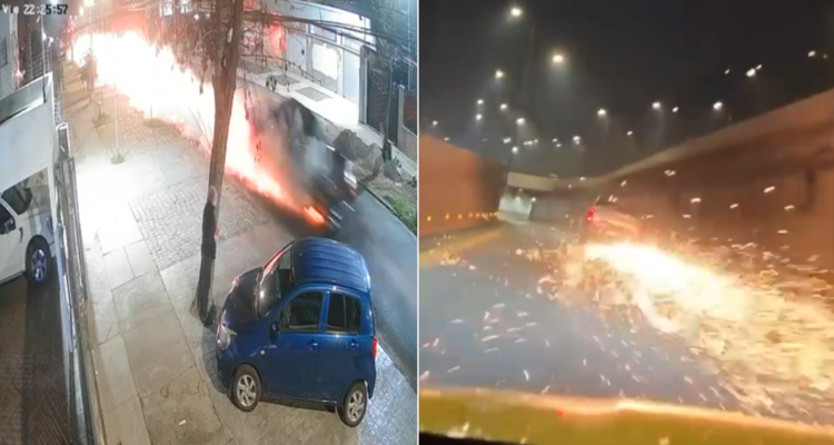 Auto robado iba sacando chispas en la autopista persecución en la RM terminó con delincuente baleado