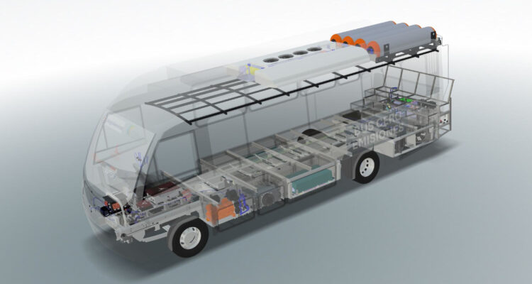 Así avanza la construcción del primer bus a hidrógeno hecho en Chile