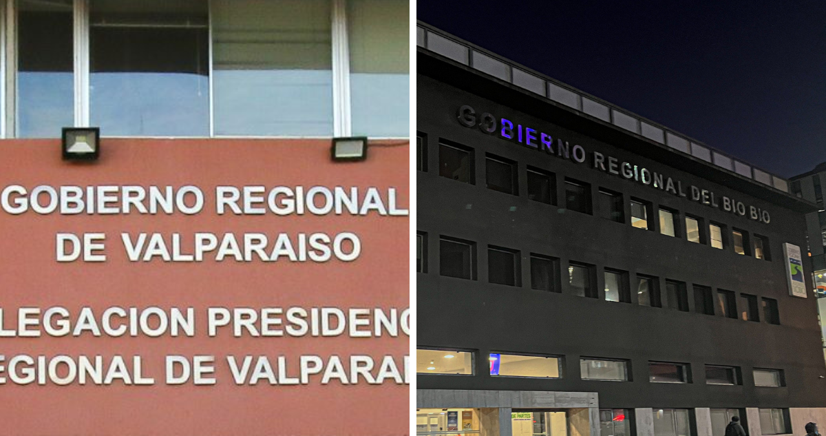 Frontis de gobernaciones de Valparaíso y Bío Bío por candidatos