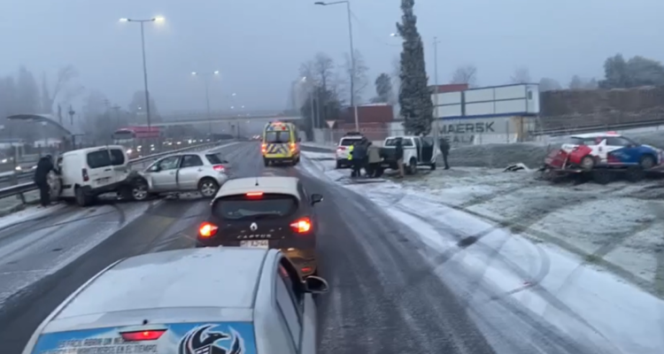 choque múltiple ruta 5 sur teno