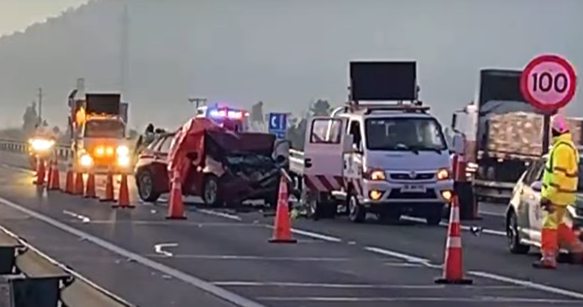 Conductora muere tras grave accidente de tránsito en la Ruta 68: chocó con camión de la concesionaria