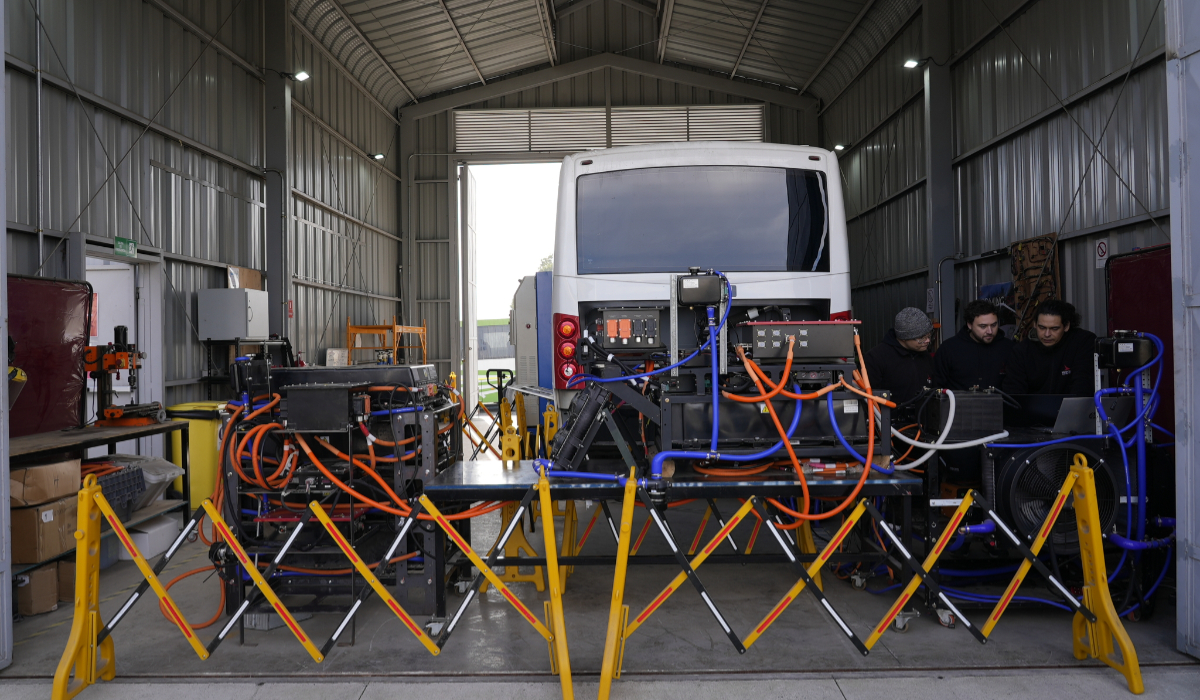 Construcción bus hidrógeno en Chile