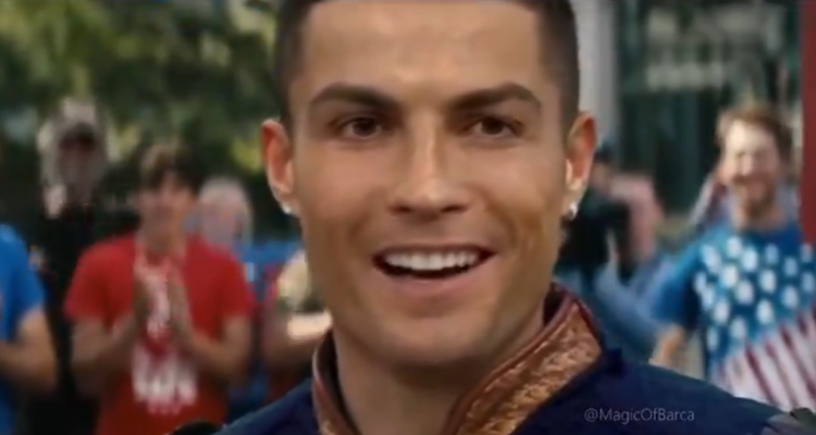 Cristiano Ronaldo se ha vuelto “meme” en internet, llenándose de comparaciones con Homelander, el antagonista de The Boys.
