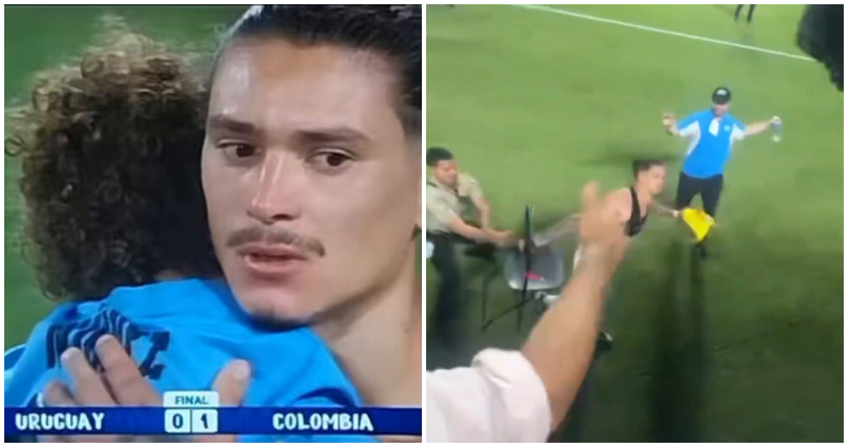 Darwin Núñez furia Uruguay Colombia Copa América