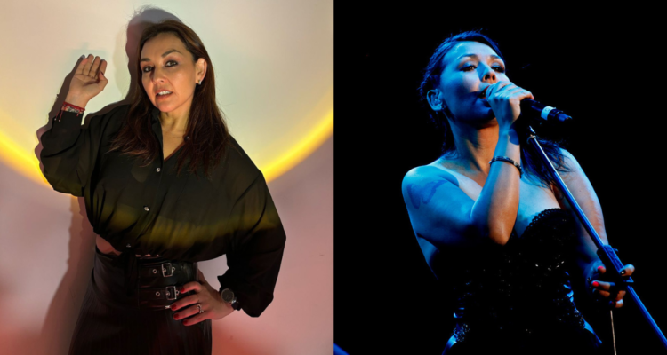 Denisse Malebrán en fotografía compartida en su instagram y en concierto